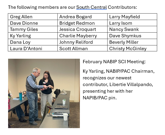 NABIP South Central Indiana - NABIP PAC & ISAHU PAC